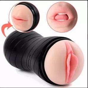 <p>It is a double ended masturbation cup for men- Features realistically designed vagina and mouth with soft teeth and tongue.<br />
It is best fit to stimulates vaginal penetration and deep throat for oral sex<br />
Super soft and pliable textured inner provides realistic feeling<br />
Easy and firm to grip design<br />
Discreet casing to allow for travel and storage<br />
Waterproof &amp; Easy to clean thanks to its removable sleeve</p>