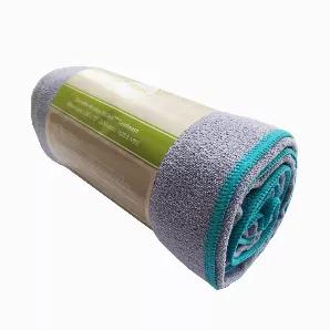 The No Skid Sandwash Yoga towel comes in solid colors. <br>
Has quick drying properties. Dries 200% faster than cotton <br>
Provides a slip resistant & hygienic surface between you and your yoga mat <br>
Tightly woven fibers produce a soft, suede like feel on your feet <br>
Washes and Dries Quickly and Easily <br>
No Skid Sandwash Yoga Towel, available in various colors, provides a slip resistant & hygienic surface on the yoga mat. With a suede like feel on your feet, it washes and dries quickly