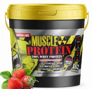 Enhance your strength, gain muscle mass, and lose unwanted body fat with this Muscle 100% Whey Protein powder. This protein powder supports lean muscle mass. Optimizes immune support and promote rapid amino acid delivery. 100% whey protein isolate with 25 grams of protein per serving. This whey protein powder will help you shed fat and gain muscle as well as enhance your athletic performance. 4g of Glutamine 6.6g of BCAA’s Zero g of Sugar 3g of Carbohydrates Undenatured Whey Concentrate
