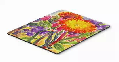 Mouse Pad. Hot Pad or Trivet. Long lasting polyester surface provides optimal tracking.. Sure-grip rubber back.. Permanently dyed designs.. Heat Resistant up to 400 degrees.. Let something from the oven rest on the stove before placing it on the mouse pad as it will scorch the fabric on the top of the pad.. Use as a large coaster for multiple drinks or a pitcher.. Dimensions - 9.5 x 0.25 x 8 in.. Item Weight - 0.5 lbs.