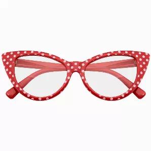 <p>Super cute polka dot clear lens cat eye fashion glasses chic and distinct! These retro 50's inspired cat eye glasses are extremely stylish and truly geek chic. These plastic pin up frames are perfect and unique, for a fashionable look! High pointed indie style women's cat eye sunglasses silhouette that are super trendy. This item features metal hinges; nose piece and polycarbonate 100% UV high impact-resistant protected lenses. Includes FREE hard case, sticker and keychain screwdriver. Make a