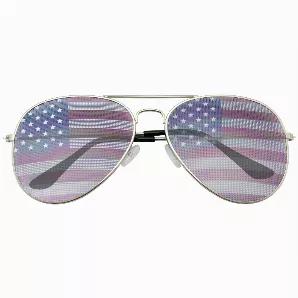 <p>Totally fun and super cool, show your patriotism and support for the USA Flag with these sunglasses. Retro teardrop sunglasses are hip and timeless! These retro-inspired American flag lenses sunglasses are extremely stylish and truly bold. These frames are perfect and unique, for a fashionable look! Teardrop indie style men's or women(TM)s sunglasses are super trendy and great for Parties, Festivals, and Parades. Please note; acrylic painted lenses do offer UV protection however do impair you