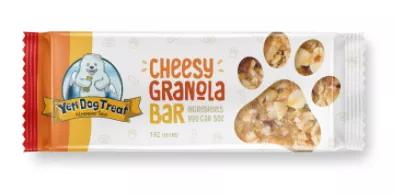 Yeti Cheesy Granola Bar is an all-natural treat which contains nothing but healthy and delicious ingredients. The bars are fully digestible and are a perfect bite-size treat or reward. (20 bars per box)