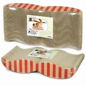 Savvy Tabby Muscratchio Cat Scratchers have something for everyone. Cats will adore the high-quality corrugate scratching surface, and pet parents will love the unique mustache-inspired design! Size Each measures 19 1/2 "L x 9"W x 4"H