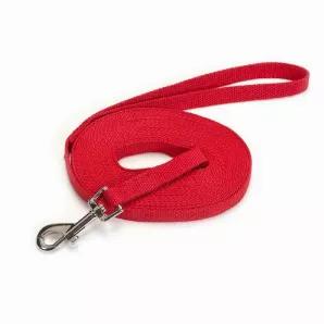 Our heavy duty 5/8" wide Guardian Gear Cotton Web Training Leads provide extra strength for controlling large dogs. These extra long training leads are designed for distance training. Material: Cotton blend<br> Size: Leads are available in the following sizes:<br> 5/8" Wide x 6' Long<br> 5/8" Wide x 15' Long<br> 5/8" Wide x 20' Long<br> 5/8" Wide x 30' Long<br> 5/8" Wide x 50' Long<br>