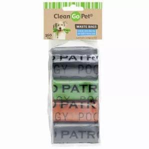 Ya gotta laugh! Clean Go Pet Humor Waste Bags add a touch of fun to a dog-walking necessity. In each 8-roll pack, six rolls are printed with humorous phrases and two rolls are in a coordinating solid color with no text.