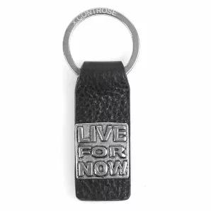 Keychain - LIVE FOR NOW genuine leather was designed to remind you to seize the day and live for the moment. Keychain with a genuine black leather strap hangs off a stainless steel ring with our Controse logo inscribed on it, and on the strap sits a stainless steel plate with the words LIVE FOR NOW etched on it.316L Stainless Steel with black leatherPouch included Product Dimensions: 3 x 0.86 x 0.2 inches