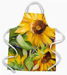 Apron, Bib Style, 27"H x 31"W; 100% Ultra Spun Poly, White, braided nylon tie straps, sewn cloth neck band. These bib style aprons are not just for cooking - they are also great for cleaning, gardening, art projects, and other activities, too! This apron is dyed to match our artwork. The fabric dyes are permanent and heat set for durability. Wash the functional art apron in cold water without bleach and tumble dry. The dryer may knot the tie straps. You can always lay the apron flat to dry or ha