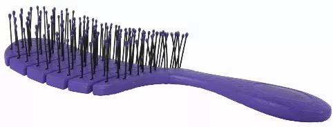 Our patented new BIO-FLEX is an incredible break-through with a handle made from 100% cornstarch! With a unique fluid design and flexible pins, the BIO-FLEX is perfect for wet or dry detangling It pairs beautifully with other Bass Pet Brushes. It's durable and will function optimally for years, but when it's finally discarded, the handle organically breaks down to create a natural fertilizer.<br> Patented Plant Handle <br> Flexible Nylon Pins <br> Compressed Plant Fiber Handle <br> Leaf Shape /L