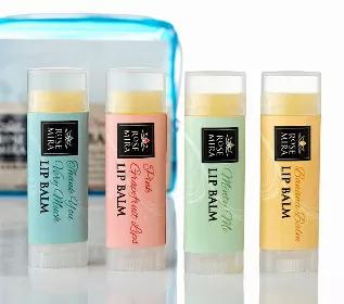 A collection of Lip Balms for every mood: Banana Balm, Minty Me, Pink Grapefruit Lips and Thank You Very Much<br>
Made with the best Organic ingredients to nourish your lips and protect them from the elements.  No need to repeat applications again and again...
