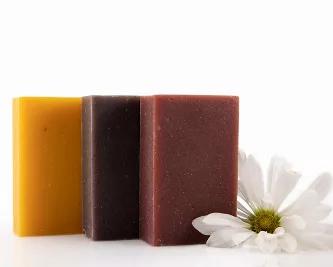 A collection of three organic bars of soap.  Made with the best of ingredients- an 85% organic soap base and pure essential oils for superior lather and feel and a delicate refreshing scent.<br>
We have 9 different Soap flavors: Lavender, Citrus-Lavender, Patchouli, Blood-Orange Bergamot, Prairie Sage, Shea-Honey Oatmeal, Black Tea-Tree, Lemongrass and Pink Grapefruit.<br>
For this collection we will choose the soaps to make for an interesting variety, based on availability.