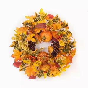 Adds color and texture to any candle Perfect accent for any room in your home Makes a versatile decorating accessory This Pumpkin/Gourd/Fall Leaf Candle Ring is perfect for fall settings and versatile to display all season long. 