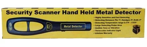 Safety Technology portable hand-held metal detector has fast detecting speed and high sensitivity. This metal detector is perfect for detecting prohibited metal items. Can be used in schools, prisons, airports, clubs, bars, theaters, sports stadiums, cruise ships, casinos, and much more. The metal detector is powered by a 9-volt battery (not included). There is a 2.1mm charging jack on the side of the metal detector. You can use this charging jack to charge a rechargeable 9-volt battery (not inc
