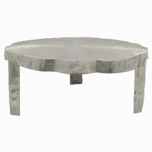 Add a touch of practicality and design with this Plutus Brands metal table Round in Silver metal<br> Item Dimensions: 20.5 inch L x 28.5 inch W x 12 inch H - Weight: 19.98 lbs<br> Material: Metal - Color: Silver<br> Country of Origin: INDIA