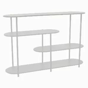 Organize your books and space with this Plutus Brands Metal Plant Stand in White Metal<br> Item Dimensions: 48 inch L x 13.25 inch W x 32 inch H - Weight: 26.84 lbs<br> Material: Metal - Color: White<br> Country of Origin: CHINA