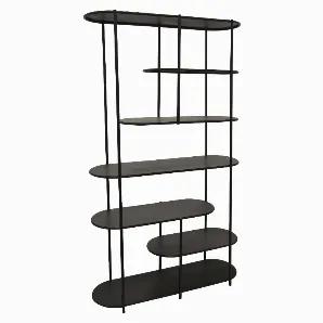 Organize your books and space with this Plutus Brands Metal Plant Stand in Black Metal<br> Item Dimensions: 39.50 inch L x 13.00 inch W x 72.25 inch H - Weight: 36.3 lbs<br> Material: Metal - Color: Black<br> Country of Origin: CHINA