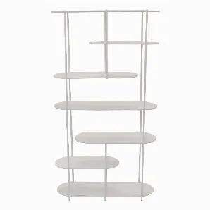 Organize your books and space with this Plutus Brands Metal Plant Stand in White Metal<br> Item Dimensions: 39.50 inch L x 13.00 inch W x 72.25 inch H - Weight: 36.3 lbs<br> Material: Metal - Color: White<br> Country of Origin:
