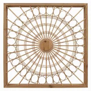 Add a touch of elegance with this Plutus Brands Wood/Bamboo Wall Art in Brown Wood<br> Item Dimensions: 34 inch L x 3 inch W x 34 inch H - Weight: 7.7 lbs<br> Material: Wood - Color: Brown<br> Country of Origin: CHINA