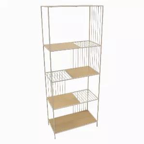 Add a touch of practicality and design with this Metal Plant Stand in White Metal<br> Item Dimensions: 27.50 inch L x 13.75 inch W x 70.75 inch H - Weight: 2 lbs<br> Material: Metal - Color: White<br> Country of Origin: CHINA