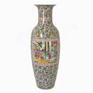 Complete your room design with this Plutus Brands Floor Vase Multi Color in Multi-Colored Porcelain<br> Item Dimensions: 16.5 inch L x 16.5 inch W x 48 inch H - Weight: 44 lbs<br> Material: Porcelain - Color: Multi-Colored<br> Country of Origin: CHINA
