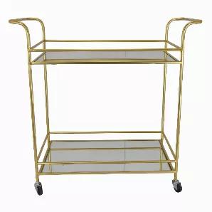 Add a touch of elegance with this Plutus Brands Metal Mirrored Plant Stand in Gold Metal<br> Item Dimensions: 30.70 inch L x 15.70 inch W x 29.70 inch H - Weight: 15.4 lbs<br> Material: Metal - Color: Gold<br> Country of Origin: CHINA