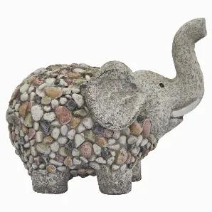 Add a touch of elegance with this Plutus Brands Elephant Garden D?coration in Gray Resin<br> Item Dimensions: 15.00 inch L x 9.00 inch W x 12.50 inch H - Weight: 6.6 lbs<br> Material: Resin - Color: Gray<br> Country of Origin: CHINA