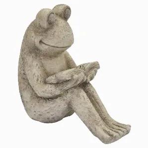 Add a touch of elegance with this Plutus Brands Frog Garden D?coration in White Resin<br> Item Dimensions: 15.25 inch L x 7.50 inch W x 13.75 inch H - Weight: 5.5 lbs<br> Material: Resin - Color: White<br> Country of Origin: CHINA