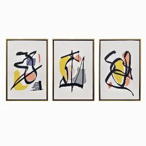 Add a touch of elegance with this Plutus Brands Painting W/frame in Multi-Colored Metal Set of 3<br> Item Dimensions: 23.5 inch L x 1.25 inch W x 35.5 inch H - Weight: 7 lbs<br> Material: Metal - Color: Multi-Colored<br> Country of Origin: CHINA