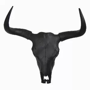 Complete your room design with this Plutus Brands Bison Skull Wall D?cor Black in Black Resin<br> Item Dimensions: 28.5 inch L x 13.5 inch W x 25 inch H - Weight: 7.2 lbs<br> Material: Resin - Color: Black<br> Country of Origin: CHINA