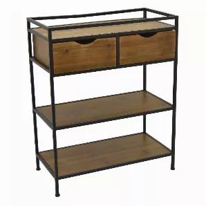 Add a touch of practicality and design with this Wood Metal Plant Stand in Brown Metal<br> Item Dimensions: 23.81 inch L x 11.81 inch W x 29.52 inch H - Weight: 2 lbs<br> Material: Metal - Color: Brown<br> Country of Origin: CHINA