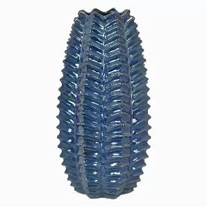 Complete your room design with this Plutus Brands Vase in Blue Porcelain<br> Item Dimensions: 15.00 inch L x 15.00 inch W x 27.00 inch H - Weight: 28.16 lbs<br> Material: Porcelain - Color: Blue<br> Country of Origin: CHINA