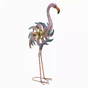Add a touch of elegance with this Plutus Brands Metal Flamingo D?coration in Multi-Colored Metal<br> Item Dimensions: 16.50 inch L x 8.75 inch W x 37.00 inch H - Weight: 6.16 lbs<br> Material: Metal - Color: Multi-Colored<br> Country of Origin: CHINA