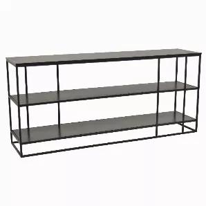 Organize your books and space with this Plutus Brands Metal Plant Stand in Black Metal<br> Item Dimensions: 59.25 inch L x 13.75 inch W x 26.50 inch H - Weight: 39.5 lbs<br> Material: Metal - Color: Black<br> Country of Origin: CHINA