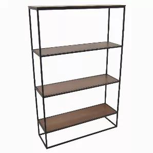 Organize your books and space with this Plutus Brands Metal Plant Stand in Black Metal<br> Item Dimensions: 35.50 inch L x 11.00 inch W x 55.25 inch H - Weight: 24.26 lbs<br> Material: Metal - Color: Black<br> Country of Origin: CHINA