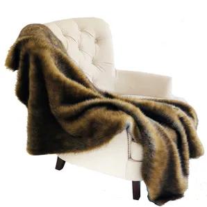 Enrich your home d?cor with this stunning Tissavel wild grizzly bear faux fur throw blanket or bedpread. Tissavel is known as the cream of the crop in the faux fur collection. It's the finest quality and the MOST luxurious fur you'll ever own. Tissavel is a high quality woven fabric with beautiful lustrous pile. It's non-shedding, super soft and warm with a plush and super soft microfiber backing. Create and enjoy the real look without harming animals!<br> *Handmade In USA<br> *Color: Brown and 