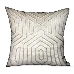 This fashion forward pillow design features unique handcrafted fabric, made from the finest materials to dazzle your eye and feed your senses. This memorable design will add warmth and sophistication to any living space.plutus pearly velvet gray geometric luxury throw pillow. The fabric of this luxury pillow is a blend of Viscose, Cotton.<br> *Colors: Gray<br> *Fabric Origin: India. Pillows are Handmade in USA<br> *Double Sided pillow<br> *Invisible zipper enclosure for a tailored look<br> *All 
