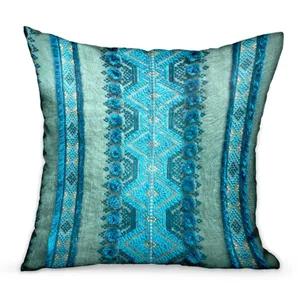 Plutus Alexandrite Stripe Green Geometric Luxury Throw Pillow