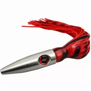 The El Plomero high speed wahoo lure is an absolute wahoo slayer, no matter if you're tournament fishing or looking to catch your personal best. This large, heavy-tackle lure and unique skirt options are sure to attract even the pickiest fish. Its' carefully designed head weight ensures a deep dive and fast trolling attraction that wahoo simply cannot resist.  