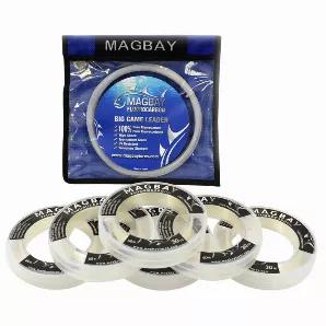 MagBay Lures now offers 100% Fluorocarbon for serious big game Anglers.  The advantages of Fluorocarbon over Monofilament line is vast.  Please check out some of our video to see why and how.  There is science behind fluorocarbon, and we absolutely believe there is no time on the water to not use Fluoro as your leader unless wire is required.<br>Our multi pound Strength MagBay Blue Series Fluoro is fully tested.  It becomes more and more invisible under water as the passing refractive light redu