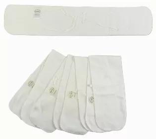 <p>These Infant Abdominal Binders are a great way to keep your little one's stomach warm, which reduces their risk of getting colic. It's also a great little tool for keeping their diaper from irritating their umbilical stump. It will also keep their umbilical stump cleaner and dryer, thus reducing the risk of infection while they're in the healing process. Infant binders have also been used as a tool for training proper posture for a couple of centuries. <br>100% Cotton 1x1 Rib Knit<br>Size: 22