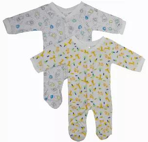 Sleep and Play Baby Grow Long Johns are a must-have for keeping your little one comfy and cozy at night. Bundle your little one in this pair of long johns after a bath and watch them drift to sleep, basking in warmth and love <br>80% Cotton / 20% Polyester<br>Sizes: S, M, L<br>Colors: Assorted Prints<br>2 Per Pack<br>Size Chart : <br>Small = 3 Months<br>Medium = 6 Months<br>Large = 12 Months<br>