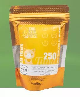 These CBD Cat Treats are flavorful, nutritious, and 100% Grain-Free. Yummy tuna flavor makes these crunchy little bites fascinating so with every ingredient consciously selected to ensure a happy and healthy pet.<br> Production date: 2019<br> Perks:<br> Tuna Flavored<br> 0% THC<br> Non-GMO & Gluten-Free<br> Omega 3 & 6 added<br>  Free of Grain, Corn, Soy, and Wheat<br> These statements have not been evaluated by the FDA. This product is not intended to diagnose, create, cure, or prevent any dise
