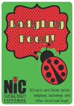 <li>Having ladybugs and other beneficial insects in your yard is wonderful, but it can be a challenge to keep them. Using a food source can be a great way to hold on to your beneficial insects like ladybugs and lacewings and direct them to certain areas of your yard. Ladybugs in particular require a liquid food source when released; it will increase their egg laying and your control.</li>
<li>Ladybug food (Beneficial insect food- BIF) supplies the pollen and nectar sources in addition to the pro