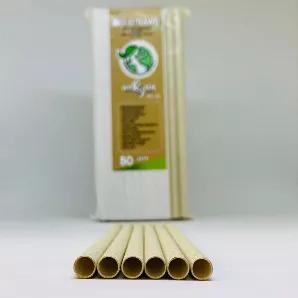 
Bio-Straw is a Paper Straw composed by 40% cellulose paper and 60% hay. Pack of 50. <br>

 * Biodegradable <br>
 * Compostable <br>
 * Ocean-Friendly <br>
 * No Flavor <br>
 * No Dye <br>
 * Sturdy <br>
 * Long lasting without loosing resistance and getting soggy <br>
 * High Quality European Standards <br>
 * Certified Paper <br>
 * Made in Italy <br>
The bag containing the straws is also an eco-friendly material called Mater-Bi, used mainly in Europe. MATER-BI is a family of completely biod