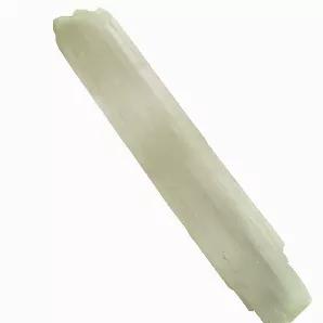 Selenite sticks come in approximately 6" to 8.5" long and 1" to 2" wide. It is a white stone. Selenite Crystals are remarkably peaceful. They instill a deep sense of inner peace, clarity and carry a very high vibration that makes them ideal for healing. The crown chakra is associated with the Selenite stone and aside from this you can use Selenite to contact your Guardian Angel or Spiritual Guides. Cleansing and clearing other crystals of negative energies and vibrations is another wonderful pro