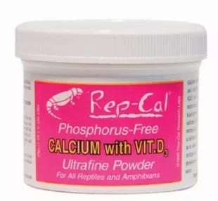 Rep-Cal Ultrafine (fine grind) is an excellent source of calcium for all reptiles and amphibians. Scientifically formulated from 100% natural Oyster Shell phosphorous-free calcium carbonate with added Vitamin D3 to aid in the absorption of calcium.