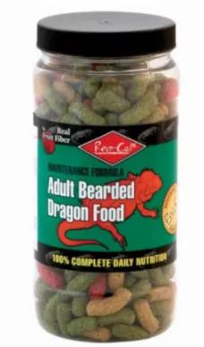 Fortified with optimal levels of vitamins and minerals like calcium and vitamin D3 so no other food supplements are required. Bearded dragons are sometimes wary of new foods; make all food changes gradually and monitor food intake closely.