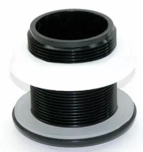 Parts Fittings/Bulk Heads. Lifegard Aquatics Bulkhead. Always make sure that you have drilled the appropriate size hole to accommodate your bulk head. The rubber bushing always goes on the 'wet' side of the tank or resevoir for a water tight seal.