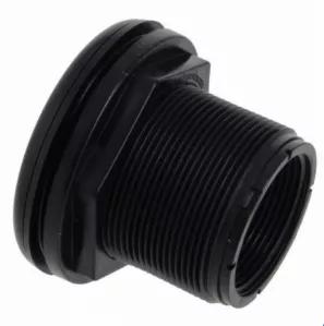This 1 1/2" Bulkhead by Aquatic Life features a Slip X FTP connection, with no threading on the interior of the "wet" side and female threading on the "dry" side. The rubber bushing goes on the "wet" side of the tank or reservoir for a proper seal.