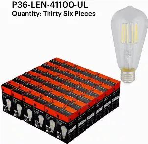 <ul><li>FEATURES: - Lenawee LEN-41100-UL 6W ST-64 E26 2700K Light Bulb, energy used is 6 watts, E26 base, 360 degree Lighting with no UV/no IR, Operating Temps: -10C to +40C , -24F to +104F, instantly turns on, Non-flickering, full-spectrum LED, overload protection, short circuit protection and over temperature protection.</li><li>DIMMABLE: - These LED bulbs are dimmable version. Being able to adjust the light brightness via LED dimmers, you're able to create the perfect atmosphere in your room 